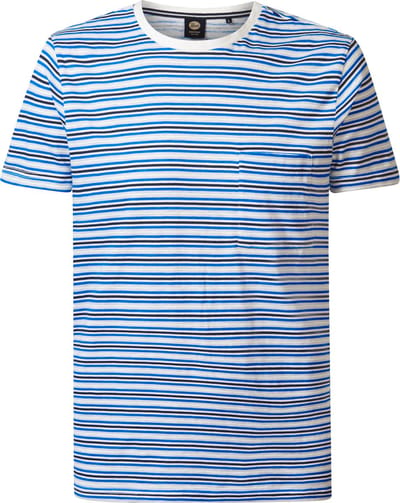 Petrol Industries - Heren Gestreept T-shirt Seabrook - Blauw - Maat L