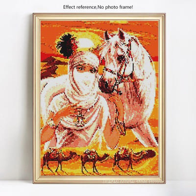 Diamant broderie animaux passe-temps et artisanat diamant peinture fille diamant cheval décoration de la maison 20X30 brown