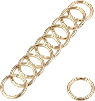 50 Stuks Metalen O-Ringen 20mm ID, 2mm Dikte - Multifunctionele O-Ringen voor Hardware, Sterke en Duurzame O-Ringen in Goudkleur