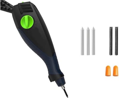 Graveerpen Set - Elektrische Letterpen - Metaal Graveren - Zes Snelheden - 1.5m Snoer - Groen