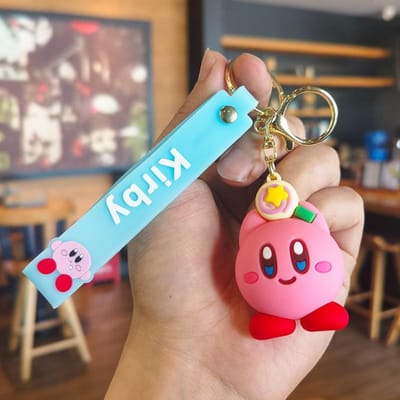 Cartoon Roze Kirby Poppetje Schattig Meisjesachtig Hart Rugzak Sleutelhanger Koppel Rugzak Sleutelhanger Schattige Gepersonaliseerde Cadeaus Y2k Mode white