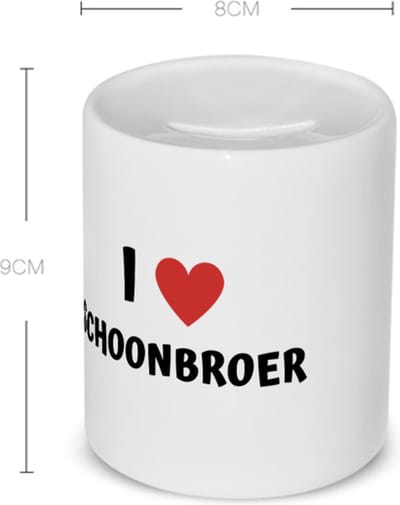 Akyol - i love schoonbroer Spaarpot - Broer - de liefste schoonbroer - verjaardag - cadeautje voor broer - broer artikelen - kado - geschenk - 350 ML inhoud