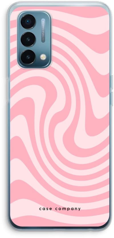 Case Company® - Hoesje geschikt voor OnePlus Nord N200 5G hoesje - Swirl Roos - Soft Cover Telefoonhoesje - Bescherming aan alle Kanten en Schermrand