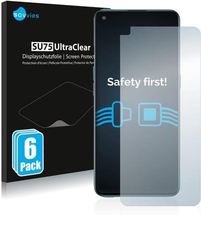 Savvies - Screenprotector voor OnePlus Nord CE 5G - Folie Beschermfolie transparant 6 Stuks
