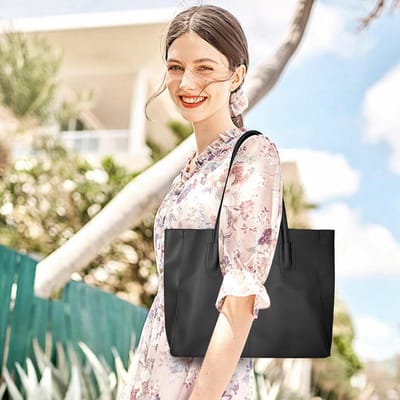 Grote Dames Shopper Tas, Leren Tote Bag, Waterdichte Schoudertas voor Werk en Reizen, Ideaal voor Winkelen en Dagelijks Gebruik