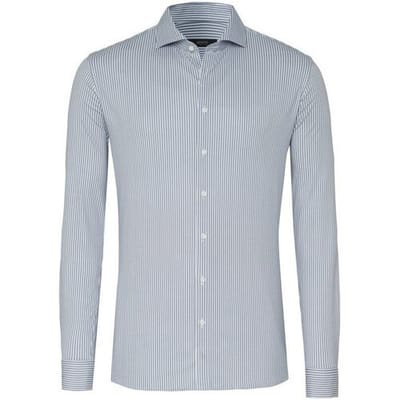 Desoto Luxury Overhemd Fine Allover Structure Stripes Donker Blauw / male
