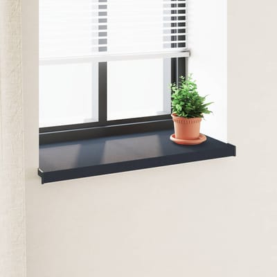 vidaXL - Raamdorpel - Antraciet - met - houtnerf - 60 - x - 40 - x - 4,5 - cm - PVC