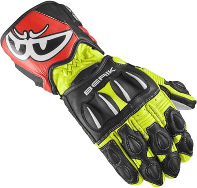Berik Thunar Evo Zwart Neon Geel Neon Rood Handschoenen - Handschoen