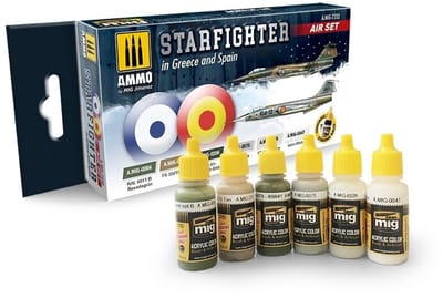 AMMO by Mig Jimenez Hobbyverf Acrylverf - MIG 7232 F-104G Starfighter (Greece - Spain) - Acryl Set Verf set - 6x 17 ml