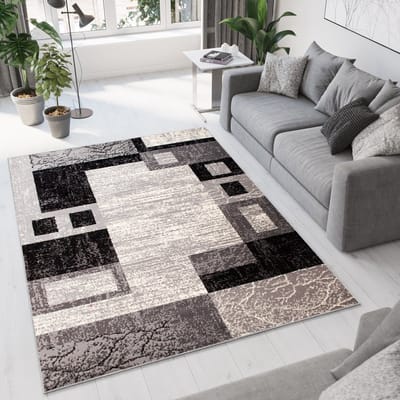 Tapiso Dream Vloerkleed Grijs Woonkamer Modern Laagpolig Tapijt Maat- 80x150