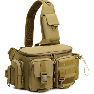 Grote Capaciteit Tactische Heuptassen Mannen Borsttas Hoge Kwaliteit Mannen Crossbody Tassen Tas Voor Visgereedschap Vintage Stijl Mannen Tas Sac 30cmX20cmX10cm