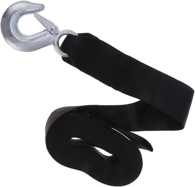 Sleepkabel - Sleepband Lier - Voertuigen Berging - Elastische Spanner - 2t-8m - Zwart