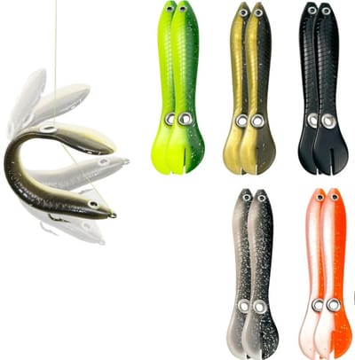 10 stuks - zacht bionisch visaas - bionisch zwemaas - zacht plastic zwemaas - flexibel en bijtbestendig - 10 cm - geschikt voor visliefhebbers, buiten