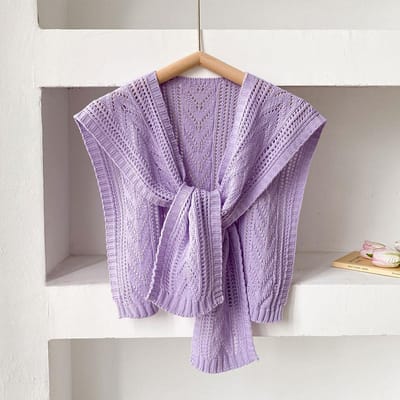 Châle en Tricot Polyvalent Style Coréen Décontracté Été Climatisation Fausse Manche Col Cape Épaule Foulard Couleur Unie Pour Femmes gray