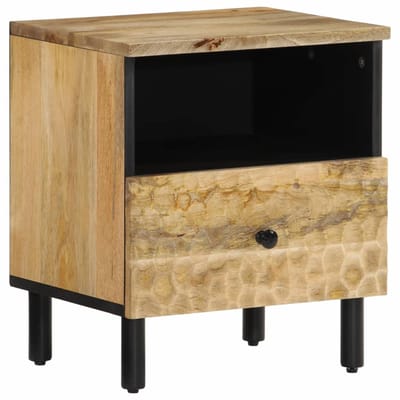 vidaXL - Nachtkastje - 40x33x46 - cm - massief - mangohout