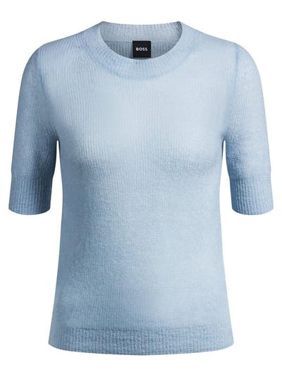 Trui ronde hals Fusionana Van BOSS blauw