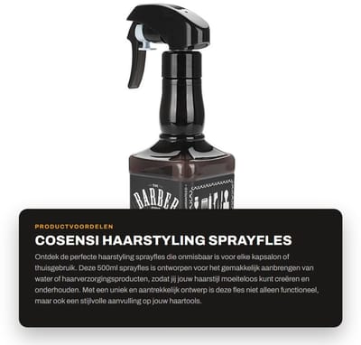 Dailygoods- Sprayfles 500ml - Duurzaam Plastic - Uniek Ontwerp - Spraytriggerkop - Kappers Tools - Water Sproeier - Sprayflesje
