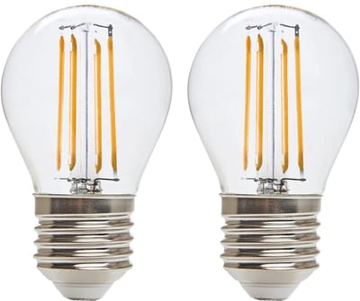 Kobi LED Filamentlamp E27 4W - 470lm - 3000K - 360° Licht - 230V - Kaarsvorm - Voor Woonruimte, Bedlamp of Vintage Armaturen - 2 stuks