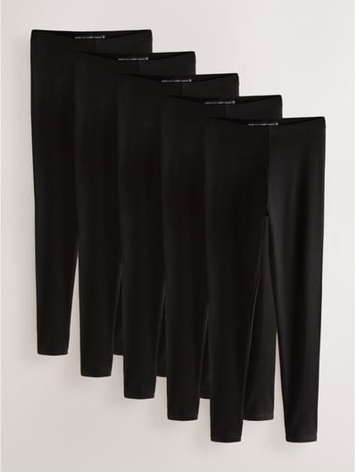 Next - Dames - Set van 5 lange leggings - Zwart