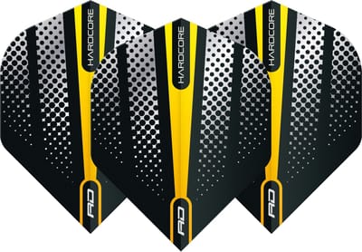 Red Dragon Hardcore Radical Yellow Flash - Dart Flights