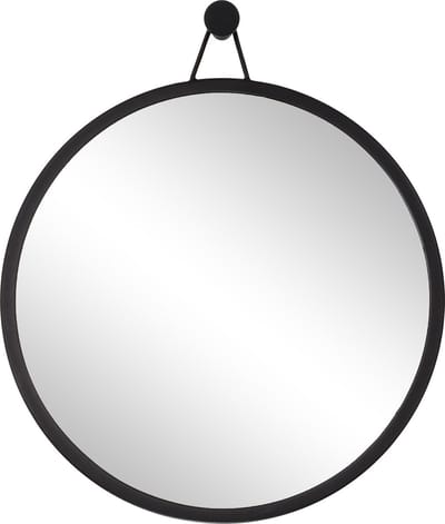 Ronde wandspiegel Lizzy met zwarte metalen lijst 60x3cm
