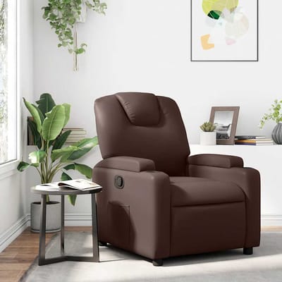 vidaXL - Fauteuil - verstelbaar - kunstleer - bruin