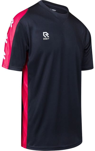 Robey Performance Shirt Korte Mouw Kinderen - Zwart / Rood | Maat: 116