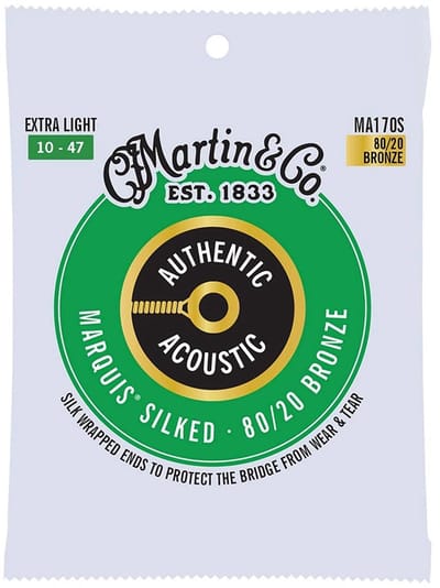 Martin MA170S Silked Snaren voor Akoestische Gitaar (10-47) Bronze, Extra Light