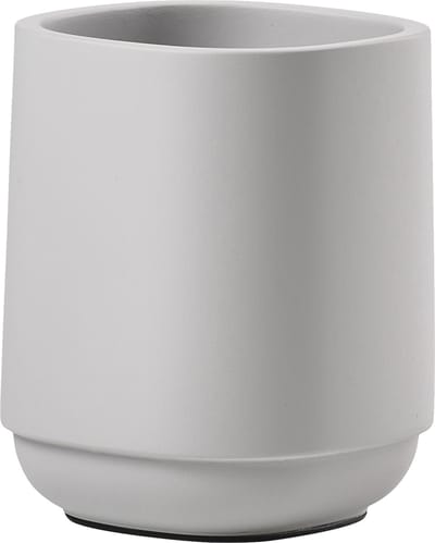 Zone Denmark Time Tandenborstelbeker - Beker voor Tandenborstels - Tandenborstelhouder - Toilet & Badkamer Accessoires - 9,8 x 8 cm - Soft Grey (grijs)