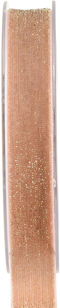 Fluweellint glitter roze goud decoratief lint fluweel 20mm 10m