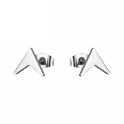 Aramat Jewels | Oorbellen | Stalen Pijltjes Oorbellen | Zilverkleurig | |9mm | Staal | Kinderen, Volwassenen | Verkleurd niet