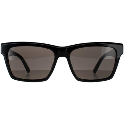 Saint Laurent zonnebril SL M104 002 Glanzende zwart donkergrijs