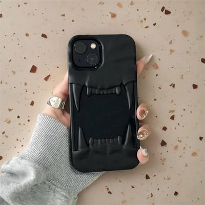 Luxe Plating 3D Hoektand Hol Warmte Afvoeren Telefoonhoesje Voor iPhone 16 15 14 13 12 11 Pro Max Plus Schokbestendig Zacht Hoesje iPhone 15 Pro Max