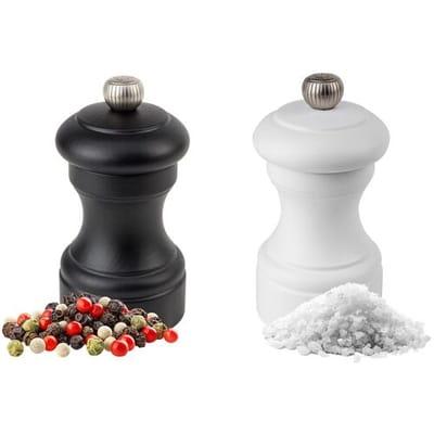 (6 stuks) PEUGEOT BISTRO - Zout & Peper Molen - Hout - Zwart & Wit - Hoogte: 100mm