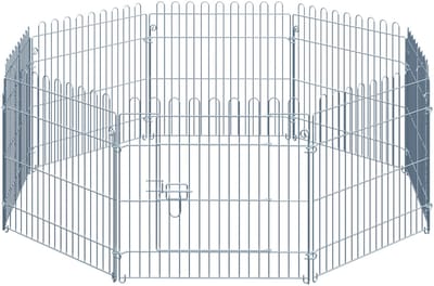 Hondenren - Puppyren - Hondenbench - Staal - Uitbreidbaar - Zilver