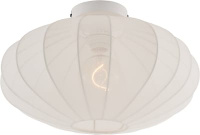 QAZQA bida - Design Plafondlamp met kap - 1 lichts - Ø 42 cm - Wit - Woonkamer | Slaapkamer | Keuken