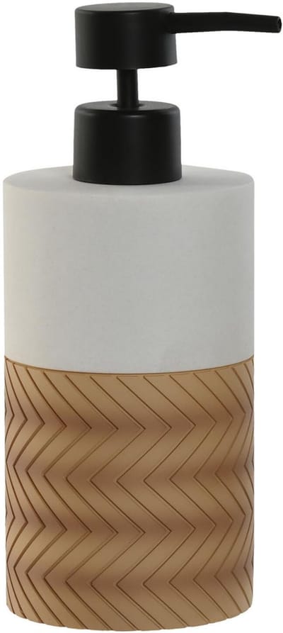 Atmosphera Zeeppompje/dispenser - beige / bruin - kunsthars - 8 x 19 cm - stijlvol / sjiek