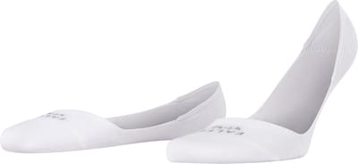 FALKE Cool 24/7 onzichtbar eenkleurig katoen footies heren wit - maat 39-40