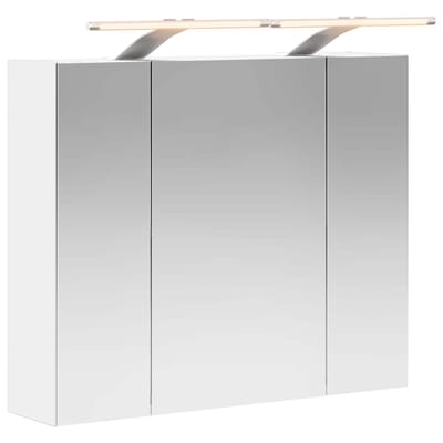 vidaXL - Badkamerspiegelkast - Wit - 60 - x - 14,5 - x - 50 - cm - Bewerkt - hout