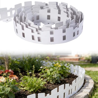 Flexibele Plastic Grasrand, 10 m x 11,5 cm, Tuinrand en Grondafscheiding voor Bloembedden en Opritten, Inclusief Grondankers en Tuinhandschoenen