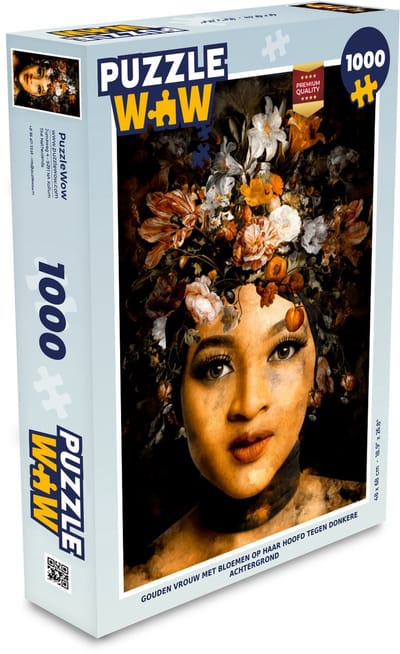 Puzzel Vrouwen - Bloemen - Goud - Legpuzzel - Puzzel 1000 stukjes volwassenen