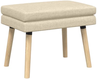 vidaXL Dubbel Laagige Bank Crèmekleurig 60 x 40 x 46 cm Stof
