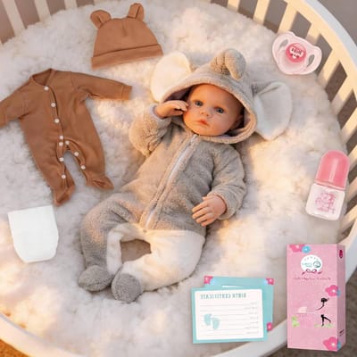 Reborn Poppen, 45,7 cm als echte baby, realistische babypop, Newborn pop - C05