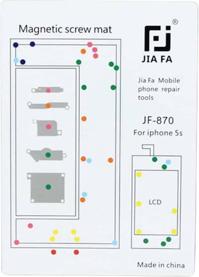 Let op type!! JIAFA Magnetic Screws Mat for iPhone 5S
