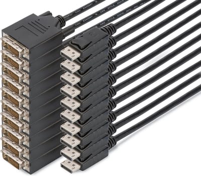 Digitus AK-990900-020-S DisplayPort-kabel Adapterkabel DisplayPort-stekker, DVI-D 24+1-polige stekker 2.00 m Zwart