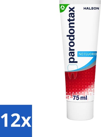 Parodontax - Tandpasta - Fluoride Vrij - 75ml - Voordeelverpakking - 12 stuks