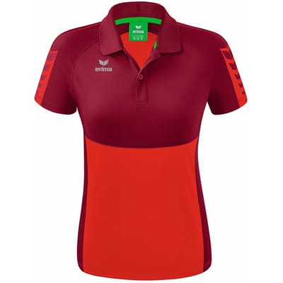 Erima Six Wings Polo Dames - Bordeaux / Rood | Maat: 36