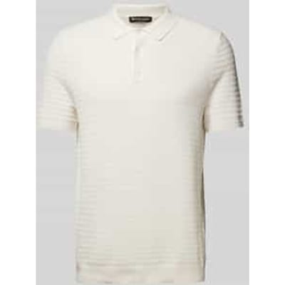 Regular fit poloshirt van een mix van katoen en zijde, model 'TUCK STRIPE'