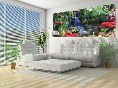 Waterfall Forest Nature Photo Wallcovering