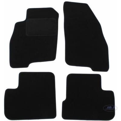 Tapis De Sol Noir Velours - J&J AUTOMOTIVE - Fiat Grande Punto - Sur Mesure - Antidérapant - Imperméable noir